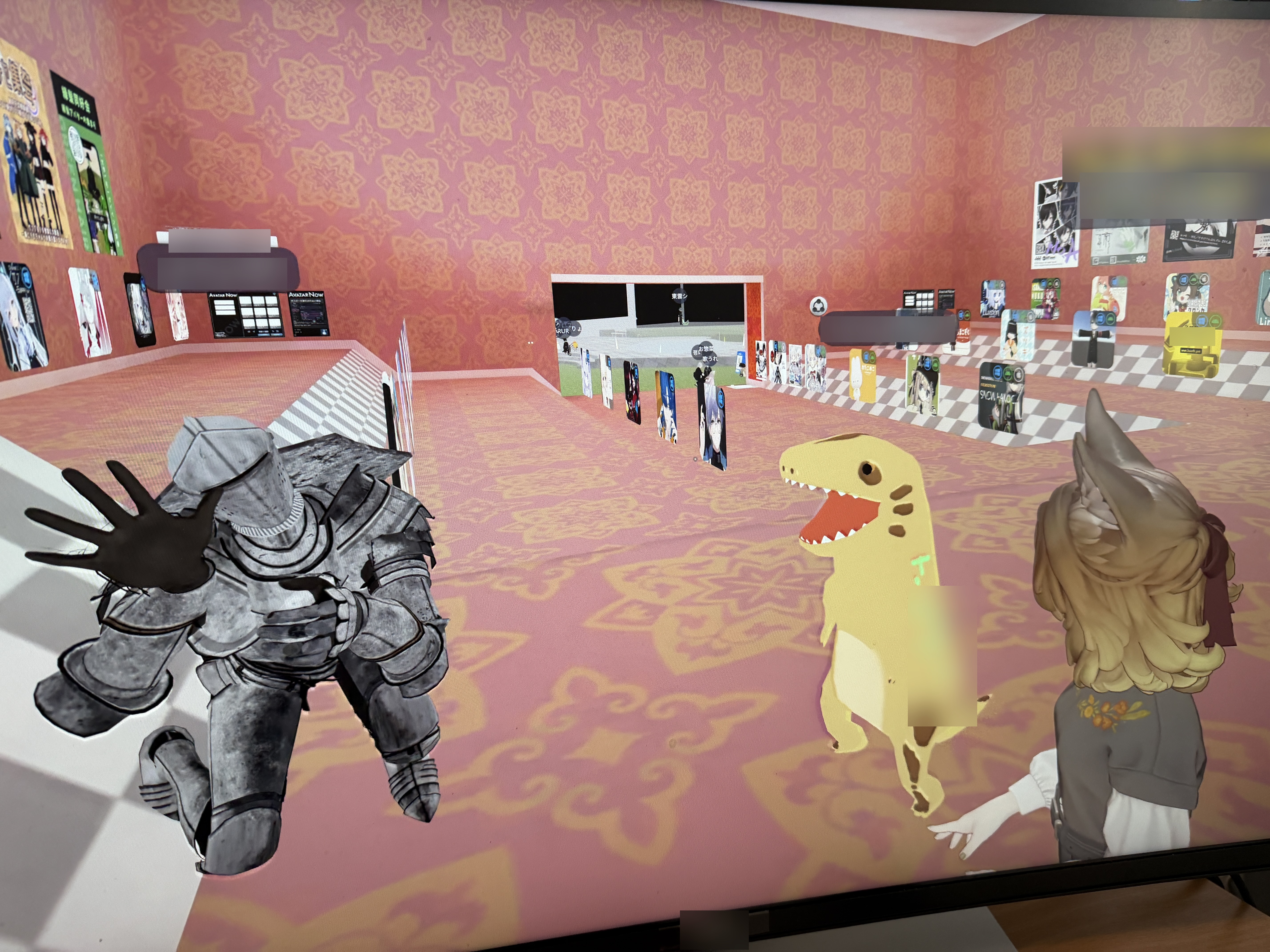 VRChat同期会の様子。アバター越しに集まった人たち。